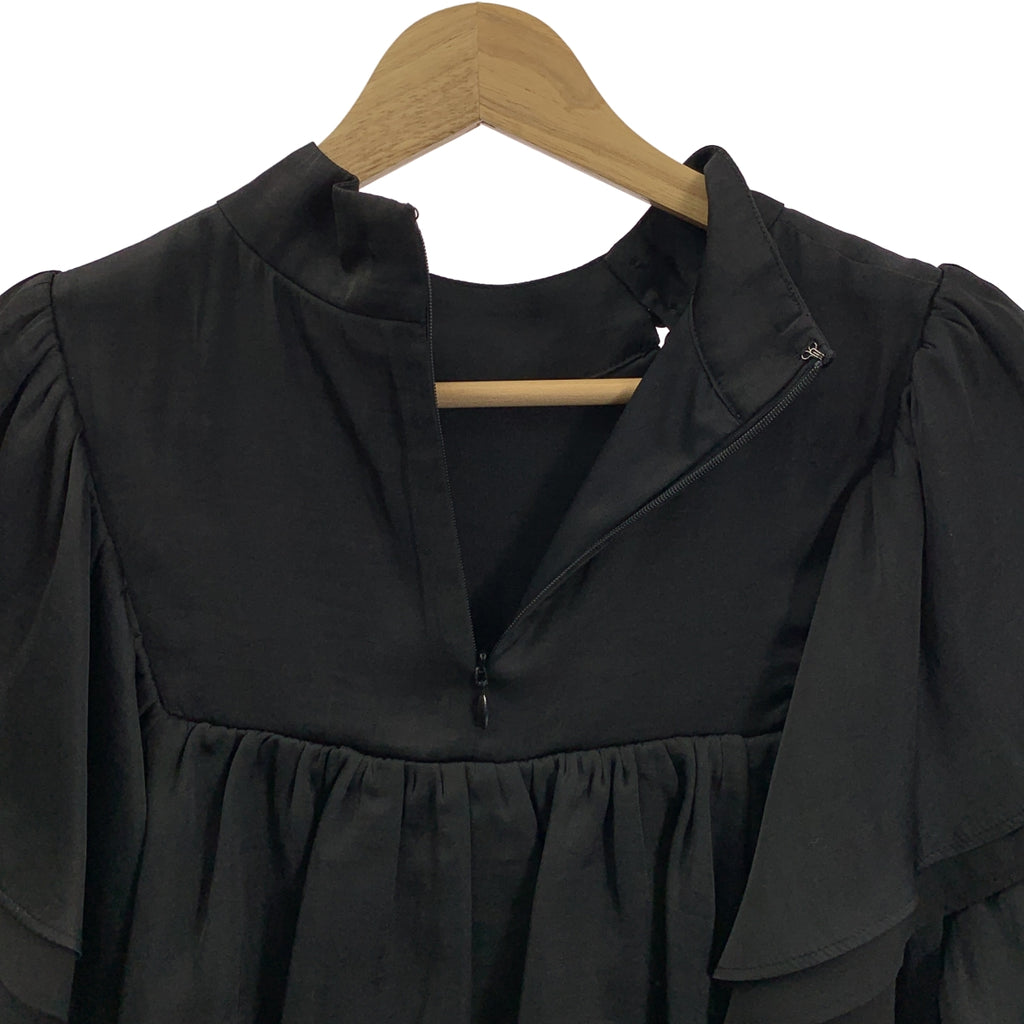 PAMEO POSE / パメオポーズ | ギャザー フリル ボリューム ドレス ワンピース | S | ブラック | レディース