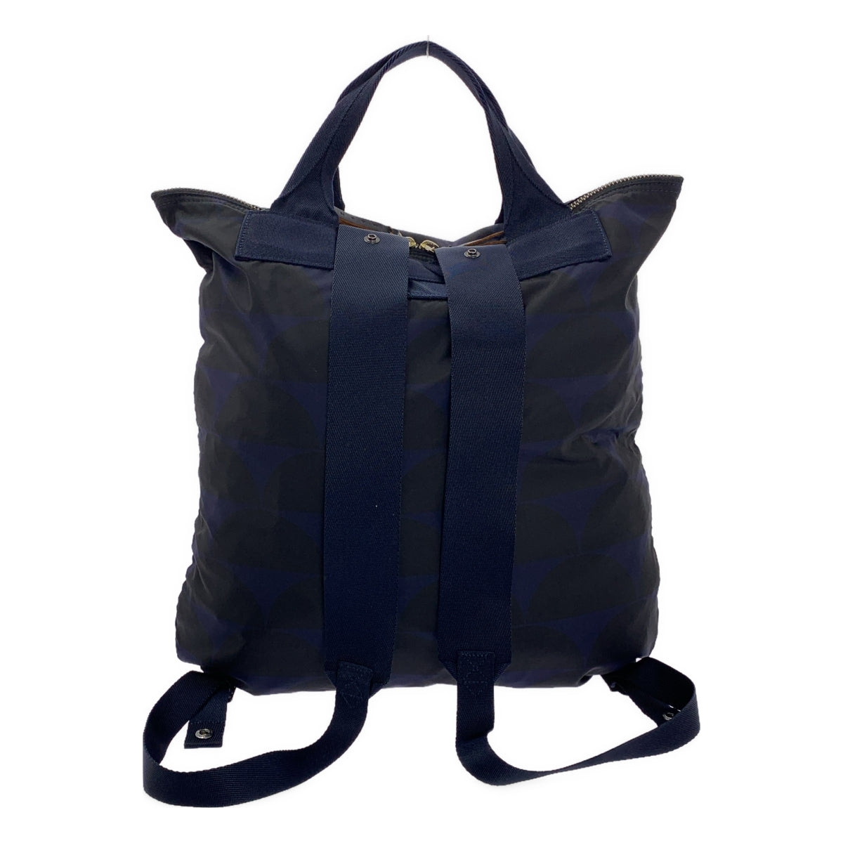 [類似新品] MARNI x PORTER 兩用托特包，全印花背包/托特包 | 海軍藍 | 女款