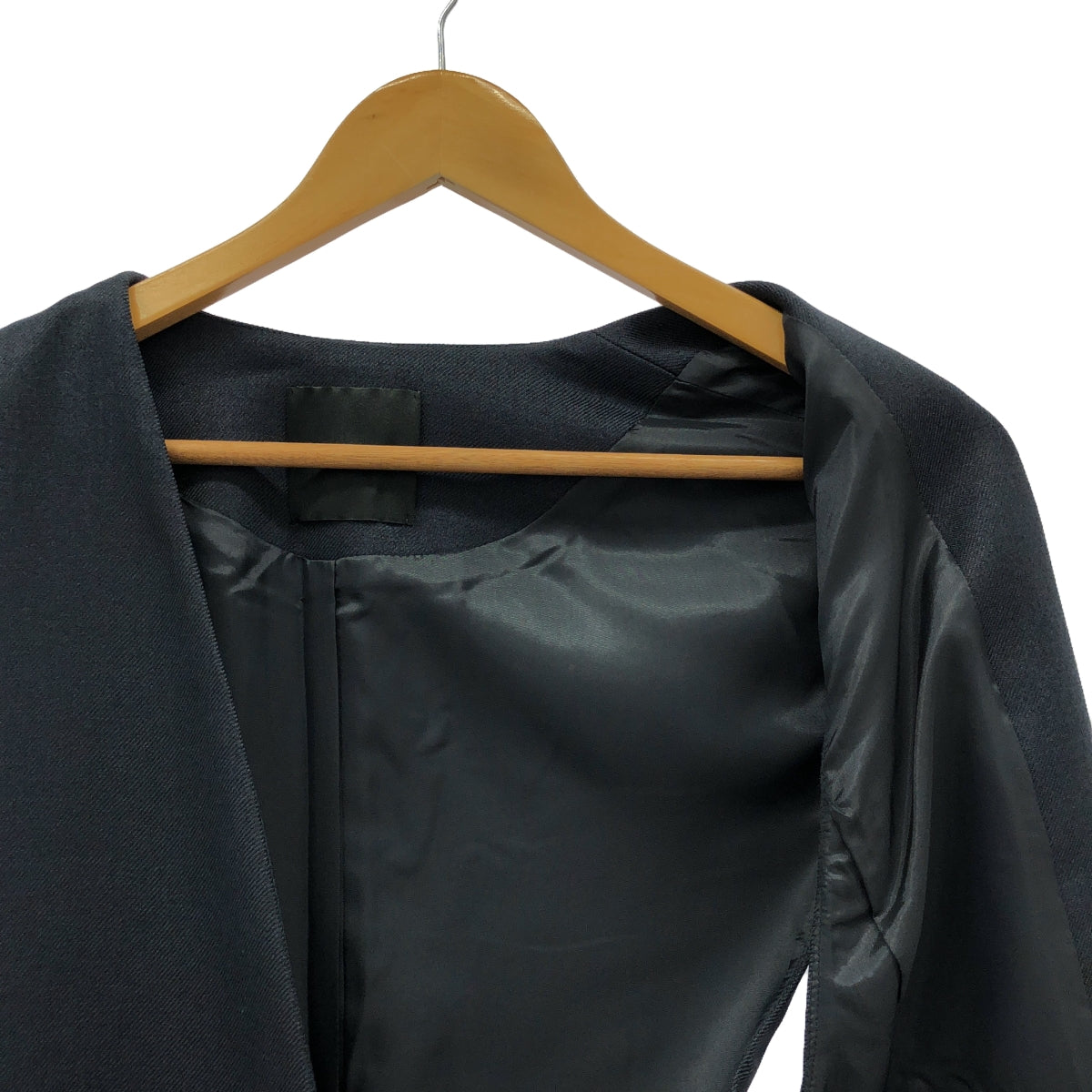 【미품】 Spick and Span / 스픽 앤 스팬 | 2021AW | 사이드 슬릿 이중직 롱 질레 | F | 네이비 |