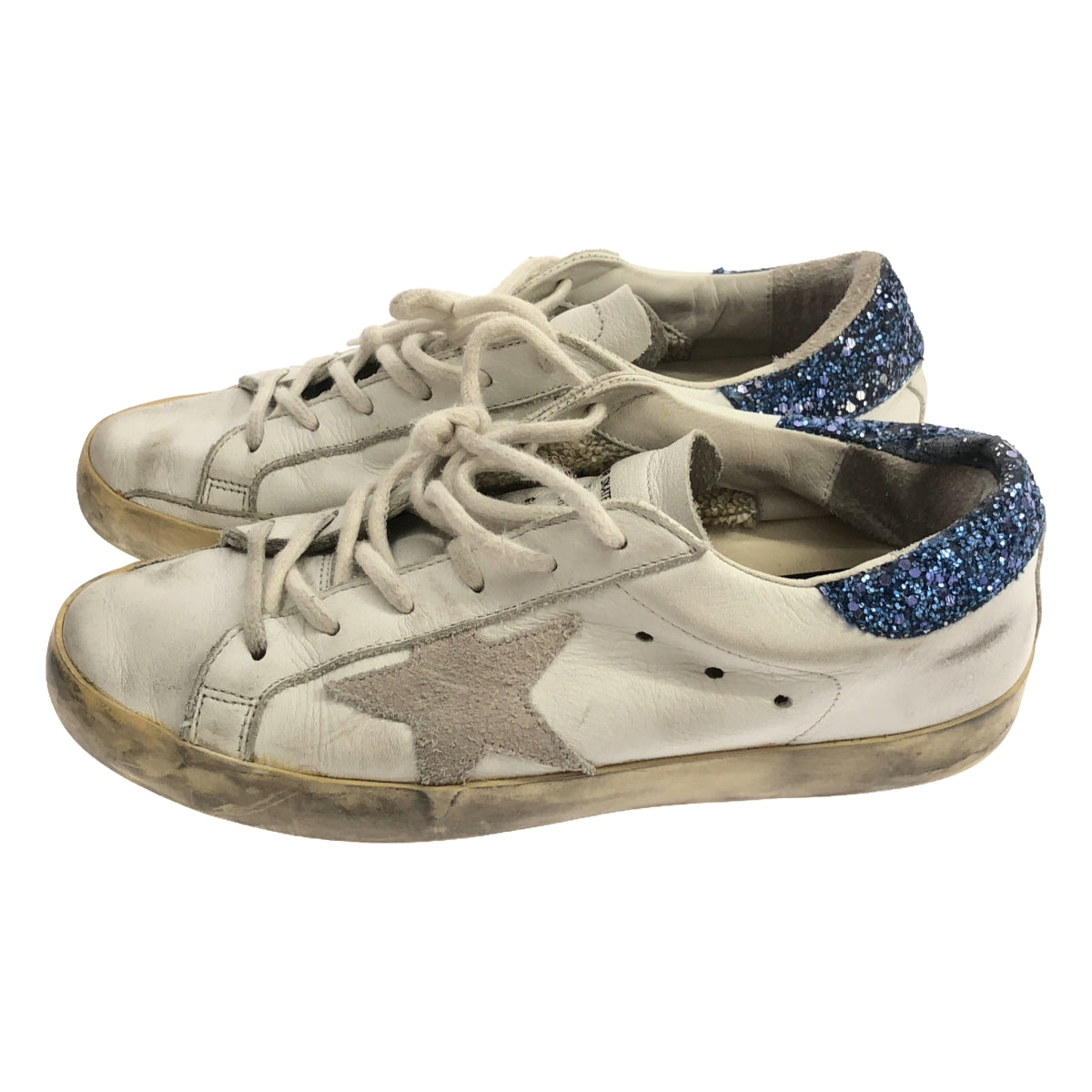 GOLDEN GOOSE | SUPERSTAR vintage processed low cut leather sneakers | 35 | White | Women's