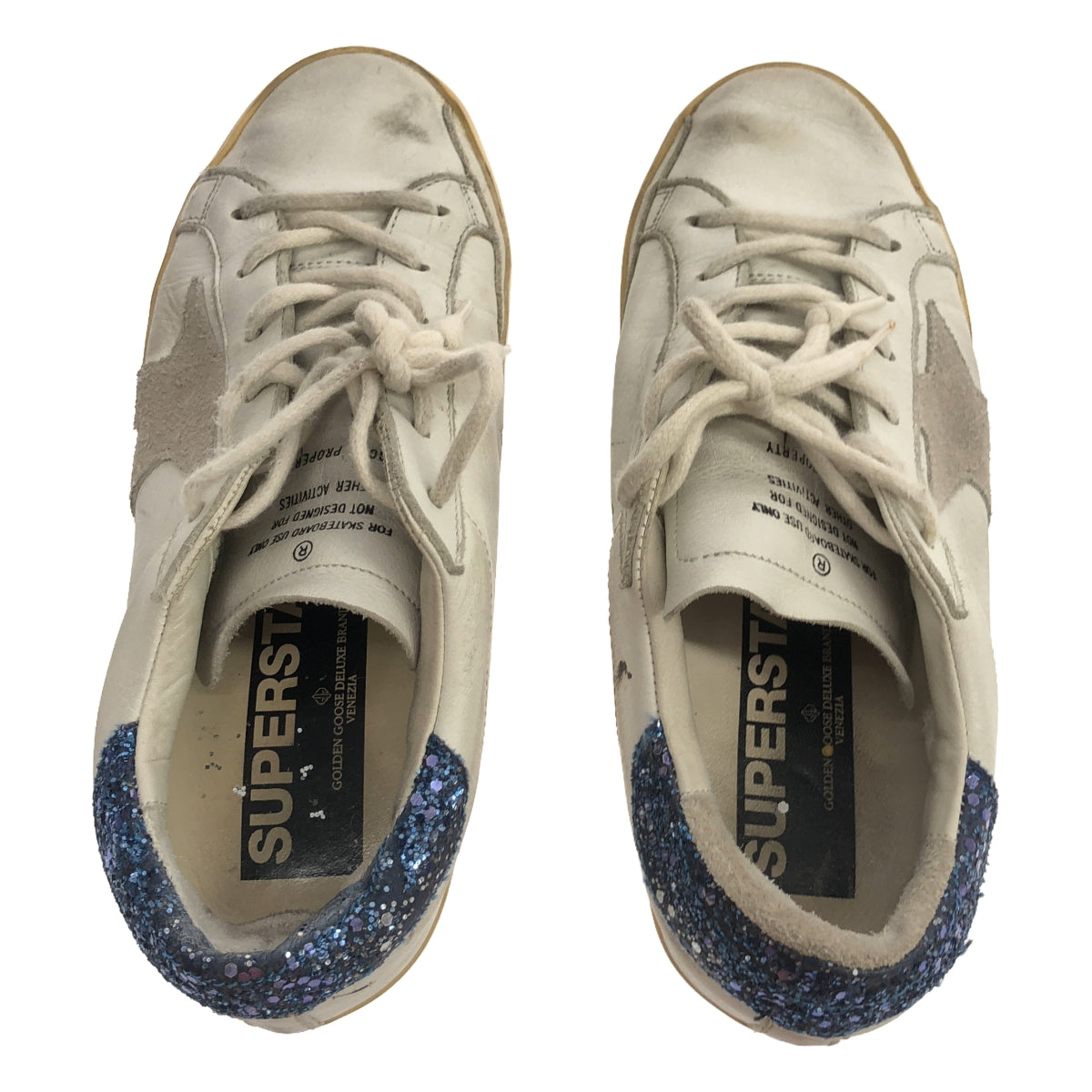 GOLDEN GOOSE | SUPERSTAR vintage processed low cut leather sneakers | 35 | White | Women's