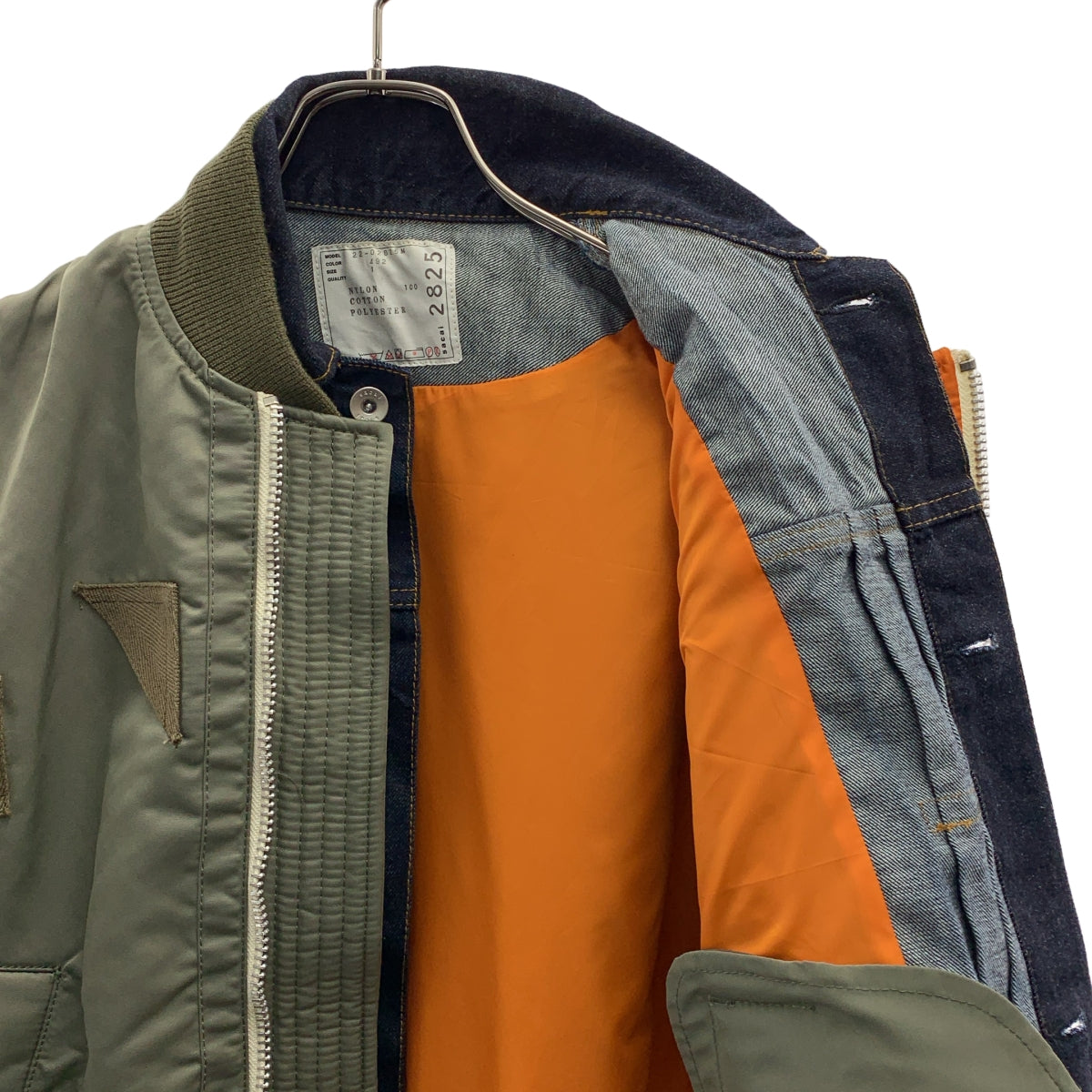 sacai / サカイ | 2022AW | Nylon Twill Mix Blouson 尼龍斜紋混紡夾克外套 | 1 | 靛藍色/卡其色 | 男士