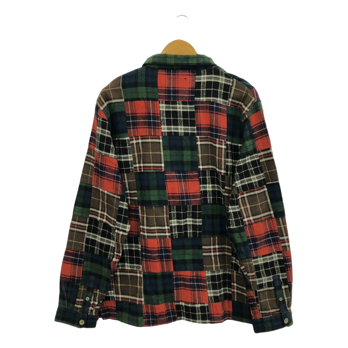 STUSSY / 스테이시 | 2018AW | PATCHWORK ZIP UP L / S SHIRT 패치 워크 플란넬 지퍼 셔츠 | L | 남성