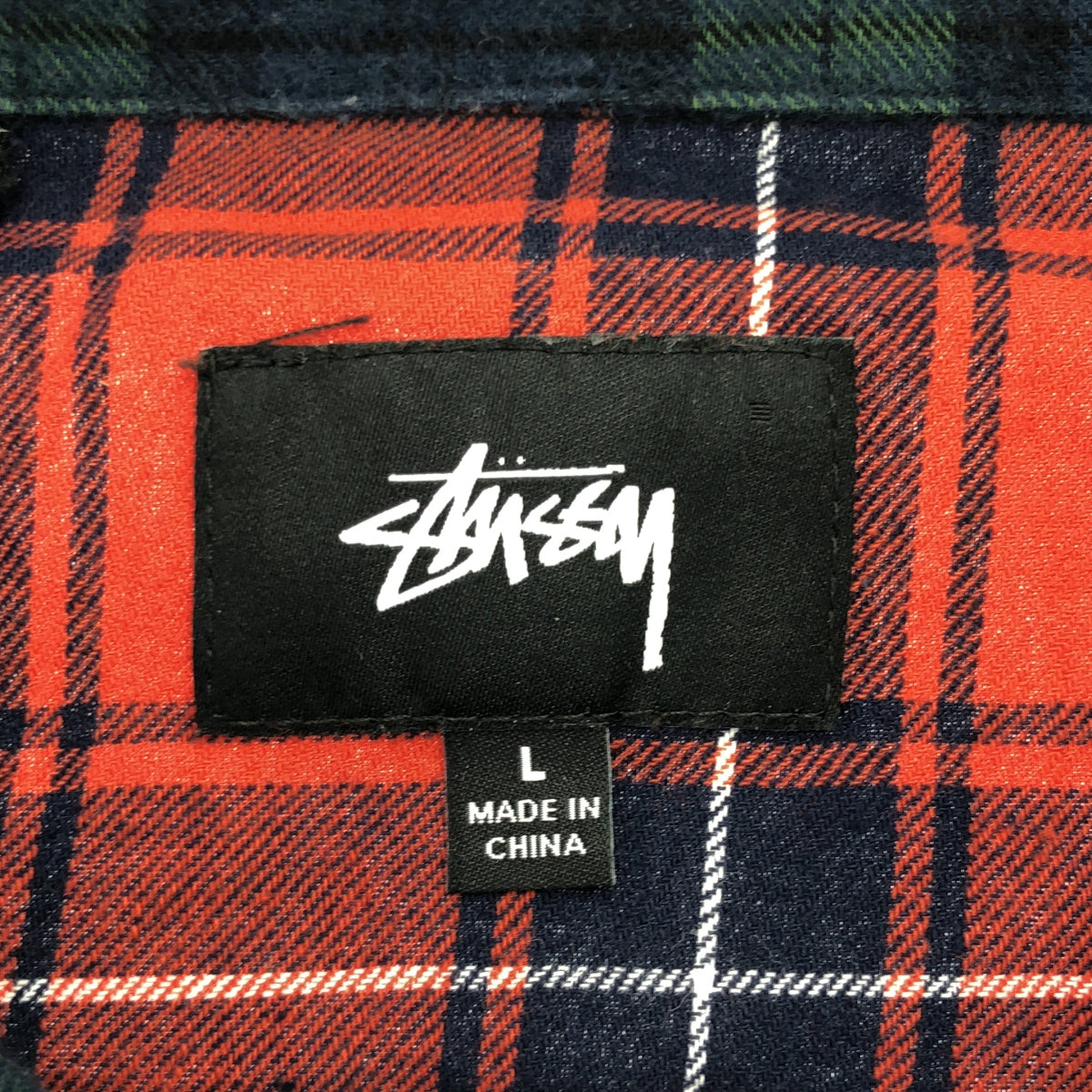 STUSSY / 스테이시 | 2018AW | PATCHWORK ZIP UP L / S SHIRT 패치 워크 플란넬 지퍼 셔츠 | L | 남성