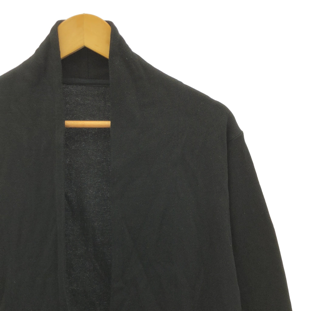 SOPHNET. / ソフネット | LONG KNIT CARDIGAN / コットン ボタンレス ショールカラー ロング カーディガン | M | ブラック | メンズ