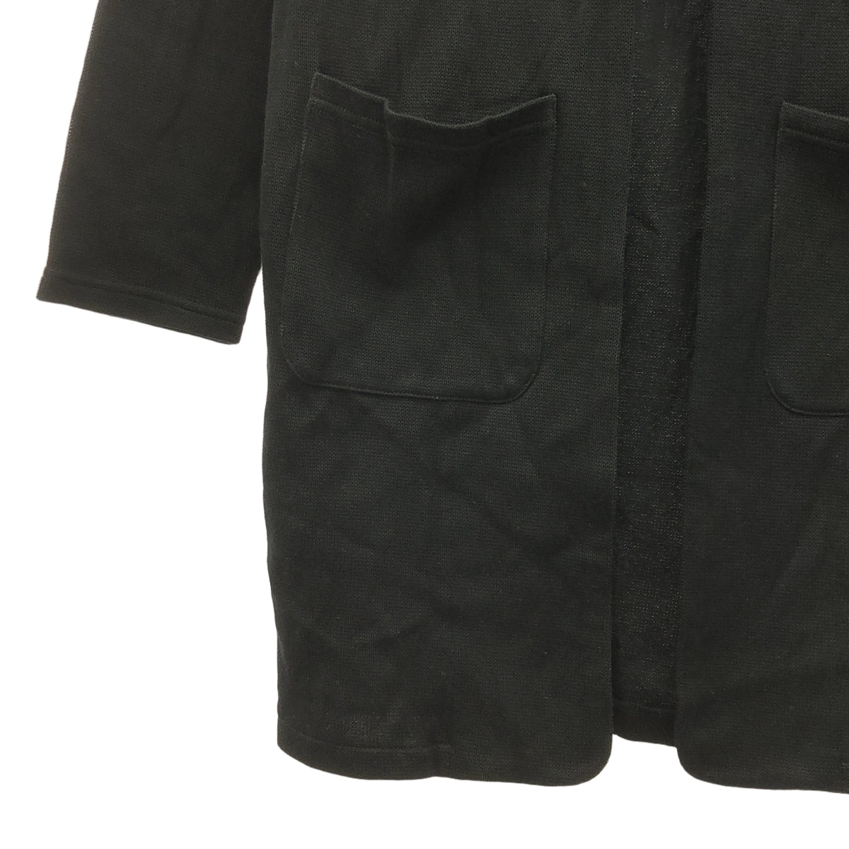 SOPHNET. / ソフネット | LONG KNIT CARDIGAN / コットン ボタンレス ショールカラー ロング カーディガン | M | ブラック | メンズ