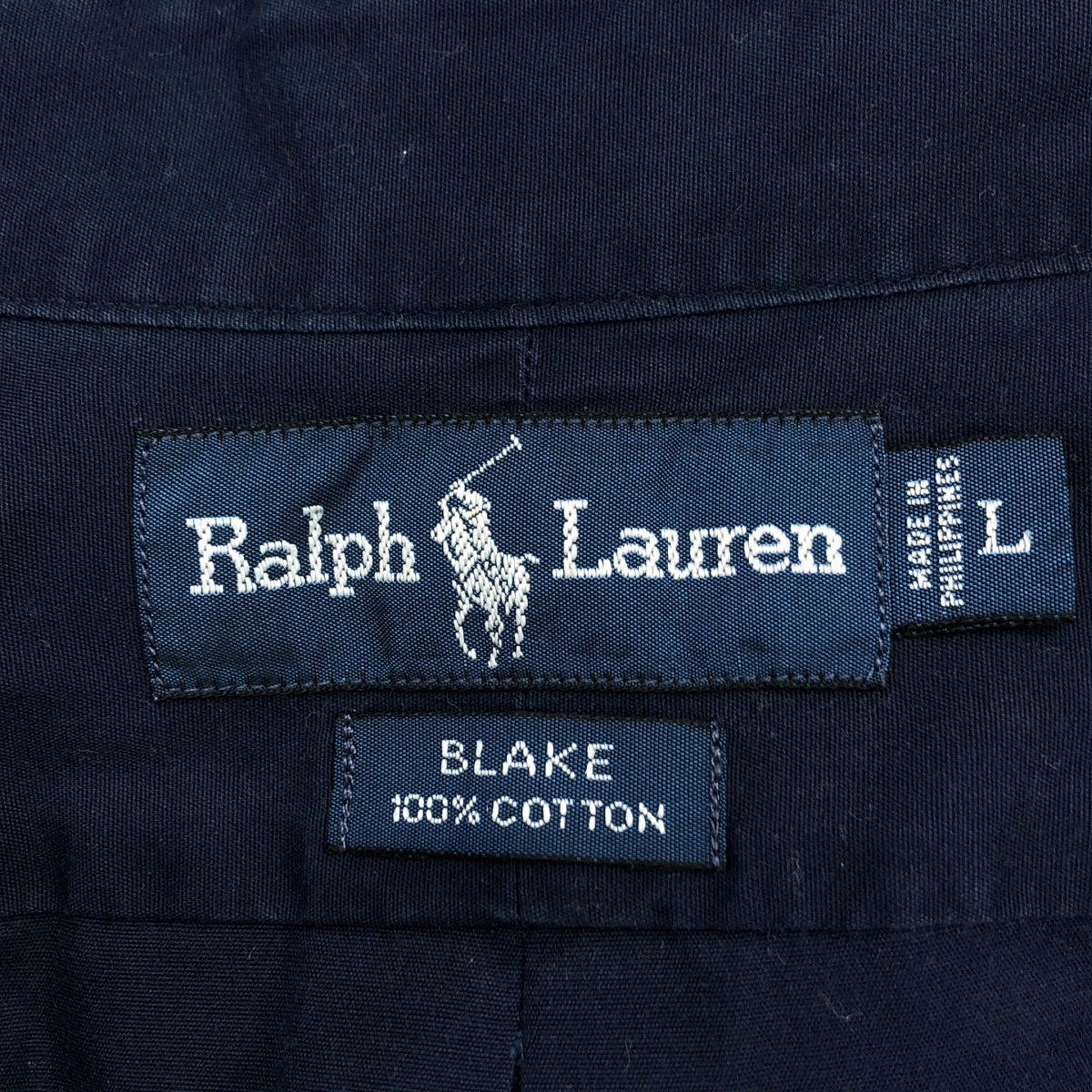RALPH LAUREN / ラルフローレン | 90s ヴィンテージ BLAKE コットン ボタンダウン シャツ | L | ネイビー | メンズ