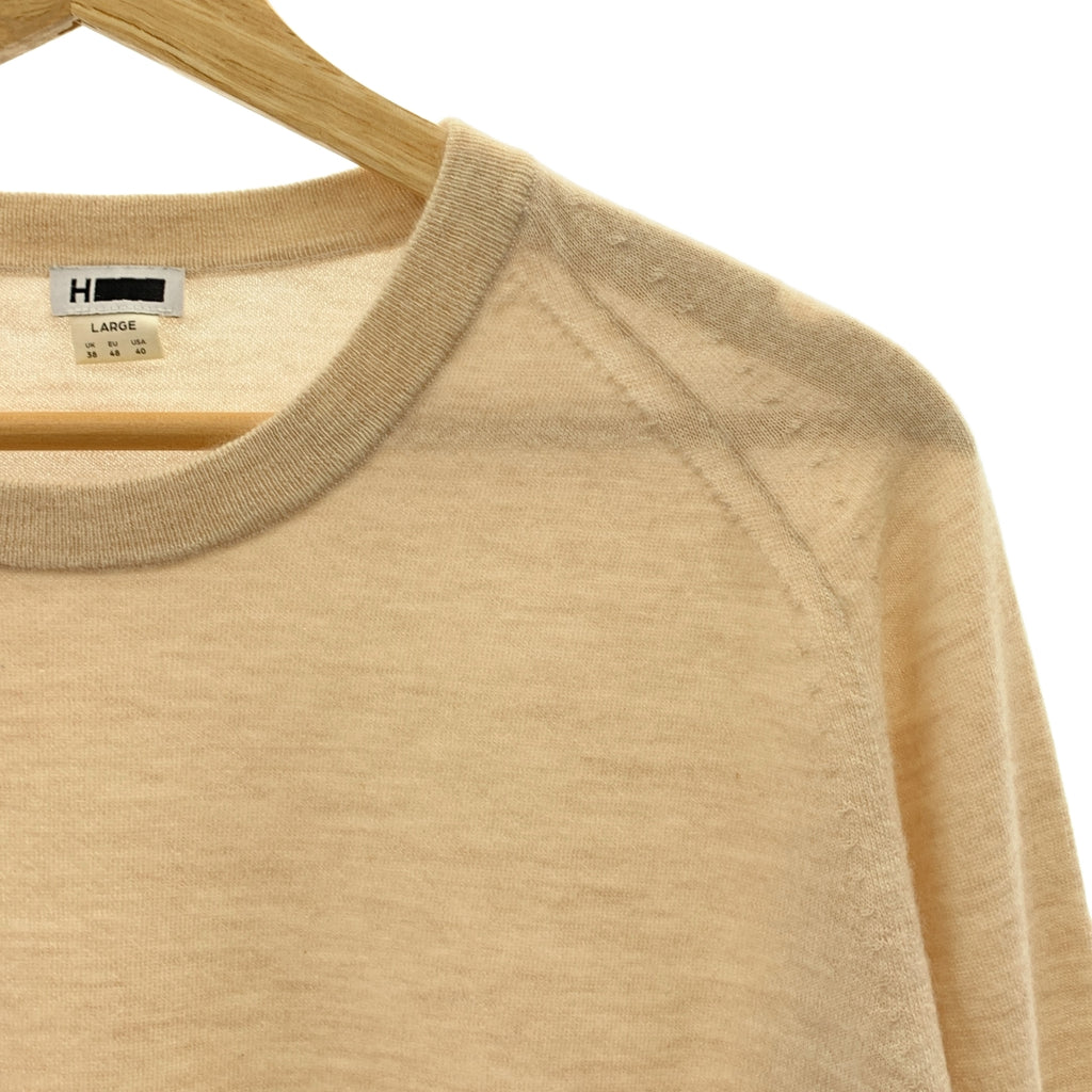 H BEAUTY&amp;YOUTH / 에이치뷰티앤유스 | CASHMERE CREW NECK 캐시미어 크루넥 니트 | L | 맨즈