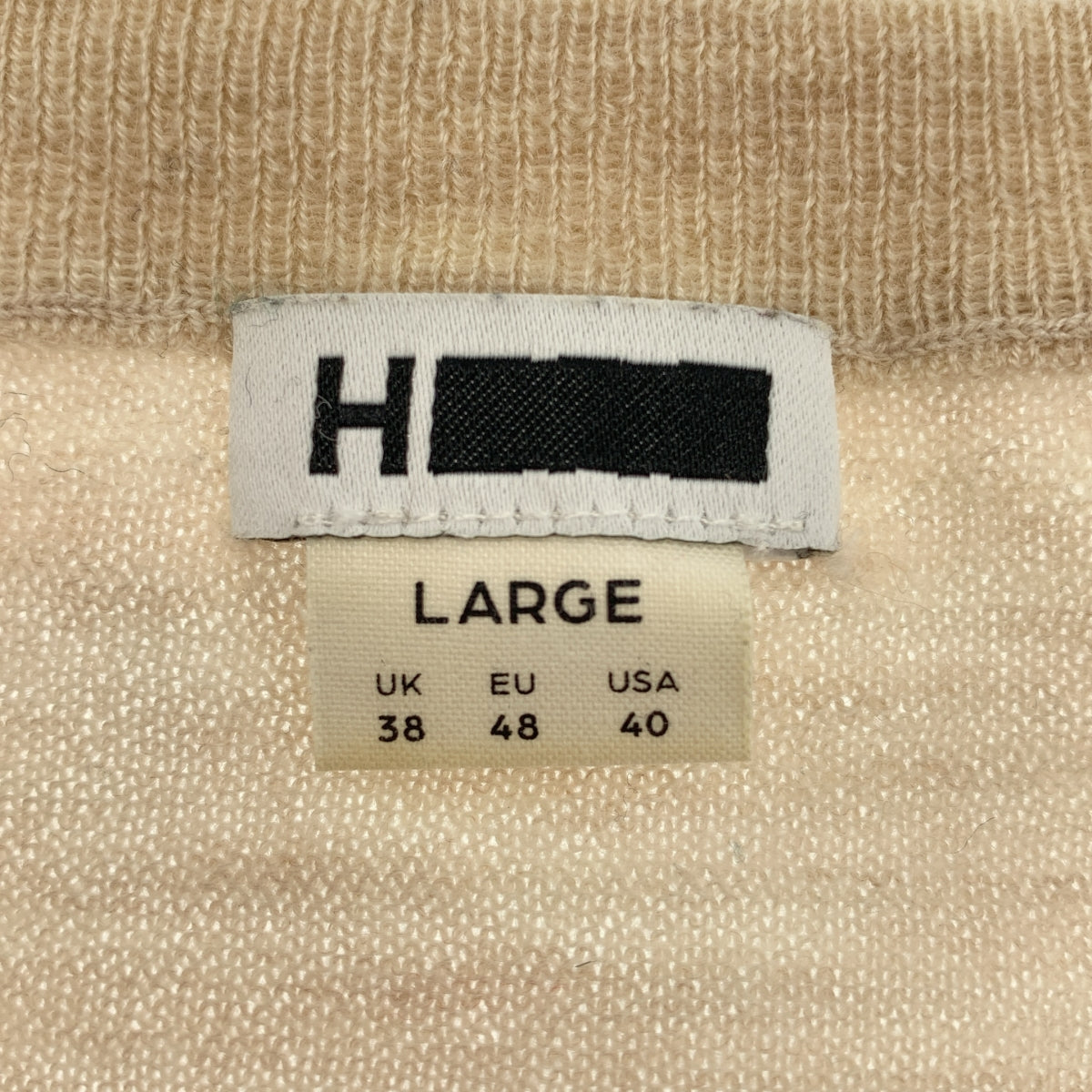 H BEAUTY&amp;YOUTH / 에이치뷰티앤유스 | CASHMERE CREW NECK 캐시미어 크루넥 니트 | L | 맨즈