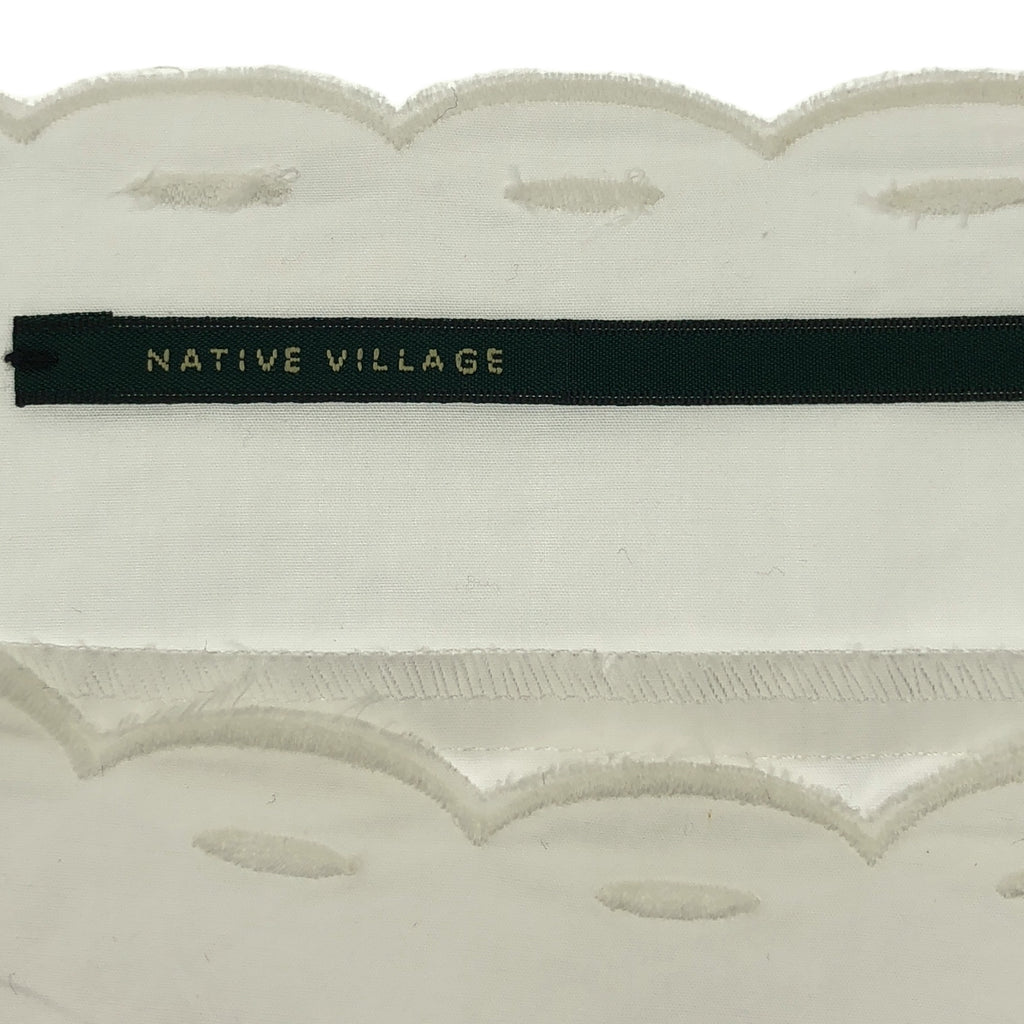 NATIVE VILLAGE / 네이티브 빌리지 | 스칼랩 컬러 블라우스 | F | 화이트 | 여성