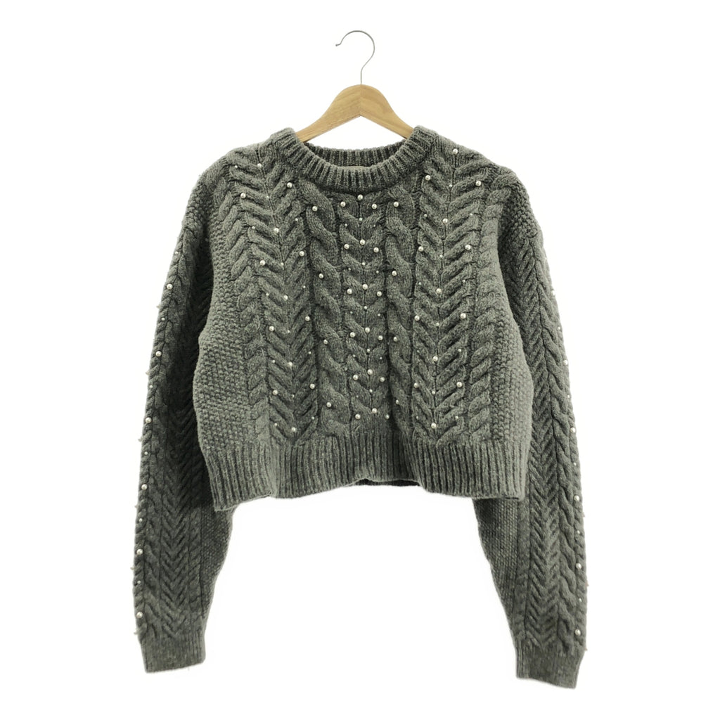 IENA / 예나 | 2023AW | 진주 케이블 풀오버 니트 | F | 여성