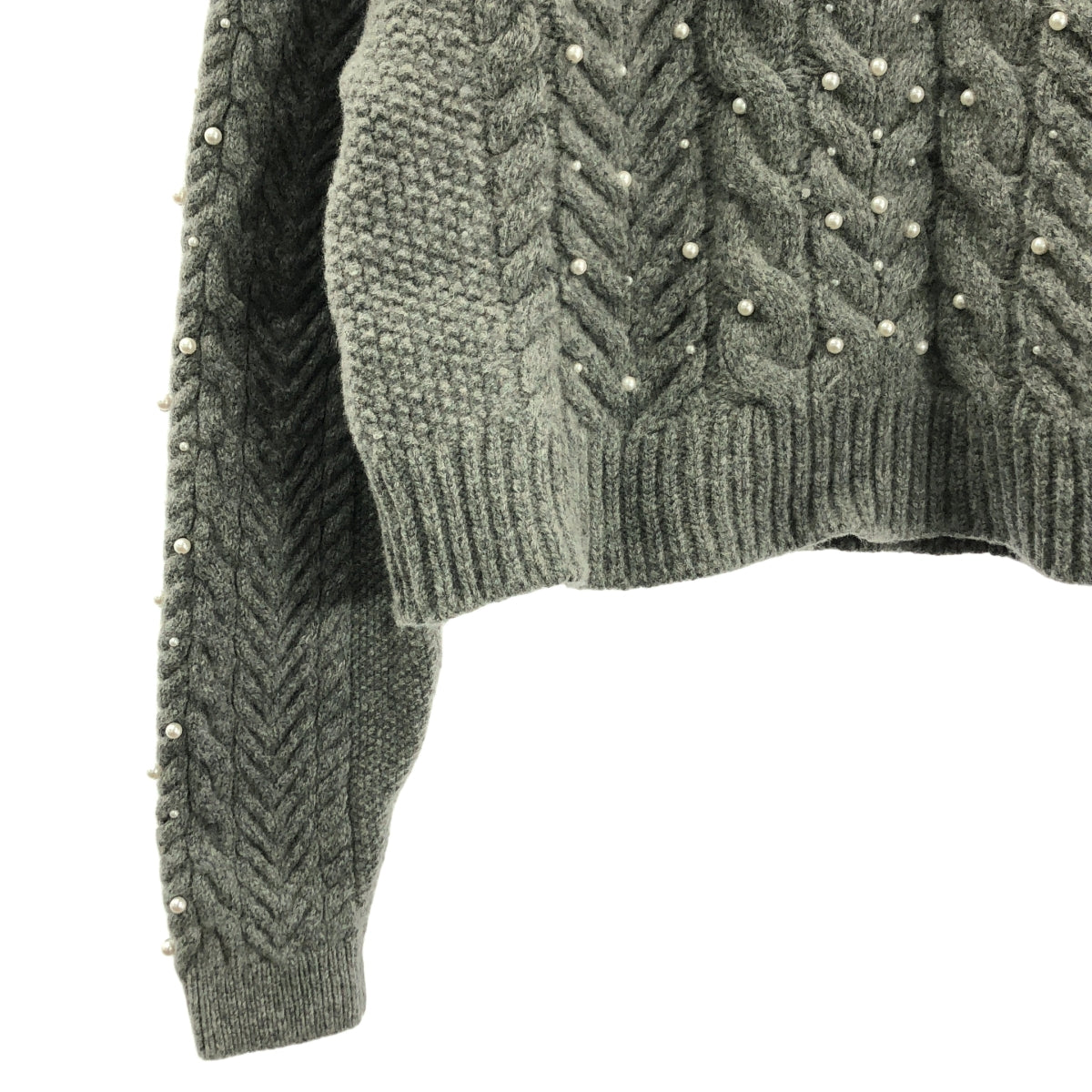 IENA / 예나 | 2023AW | 진주 케이블 풀오버 니트 | F | 여성