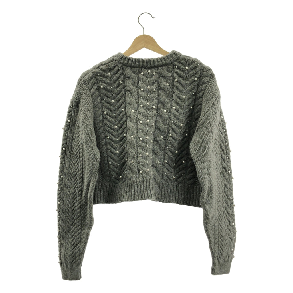 IENA / 예나 | 2023AW | 진주 케이블 풀오버 니트 | F | 여성