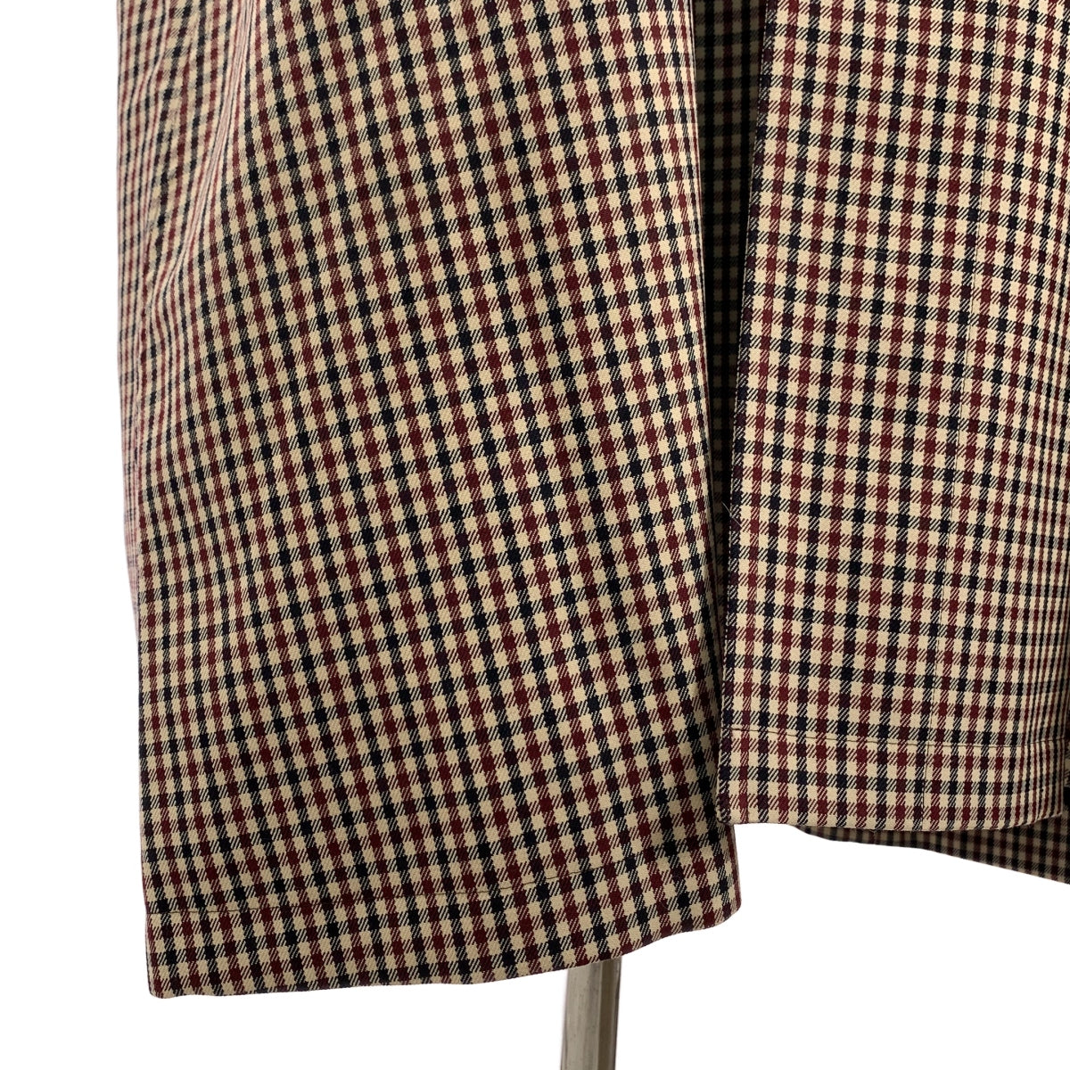 CABaN / キャバン | 2024AW | ウールギャバジン ガンクラブチェックスタンドカラーコート / 総裏地 | M | レディース