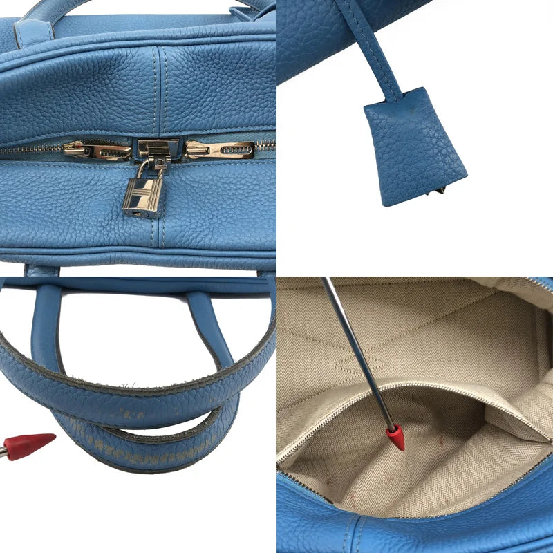 HERMES / 에르메스 | 2014 | 빅토리아 35 가죽 핸드백 | 블루 | 여성