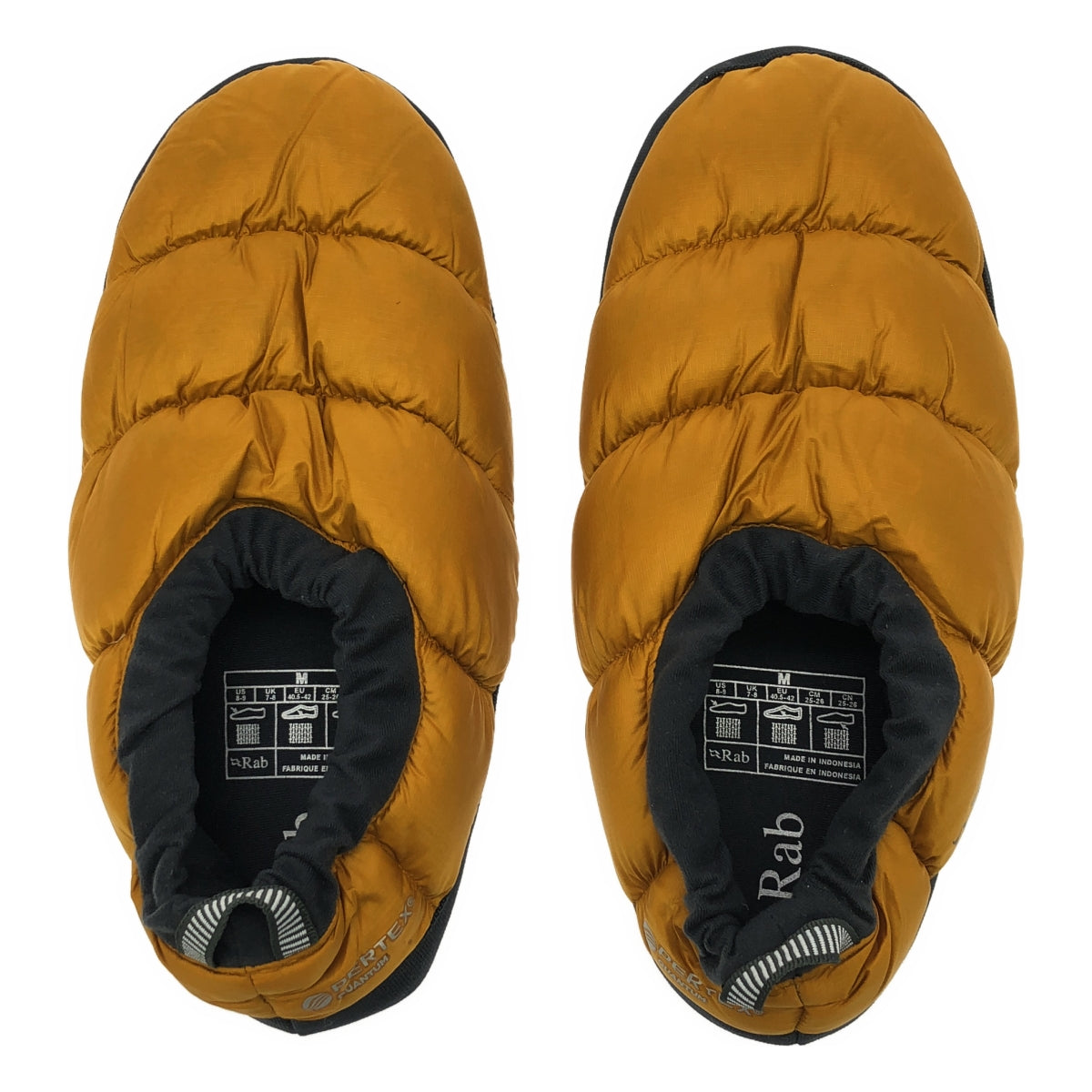 [全新] 拉布 |羽絨小屋拖鞋帳篷鞋 | M |深灰胡桃木色 / 黃色 |男士