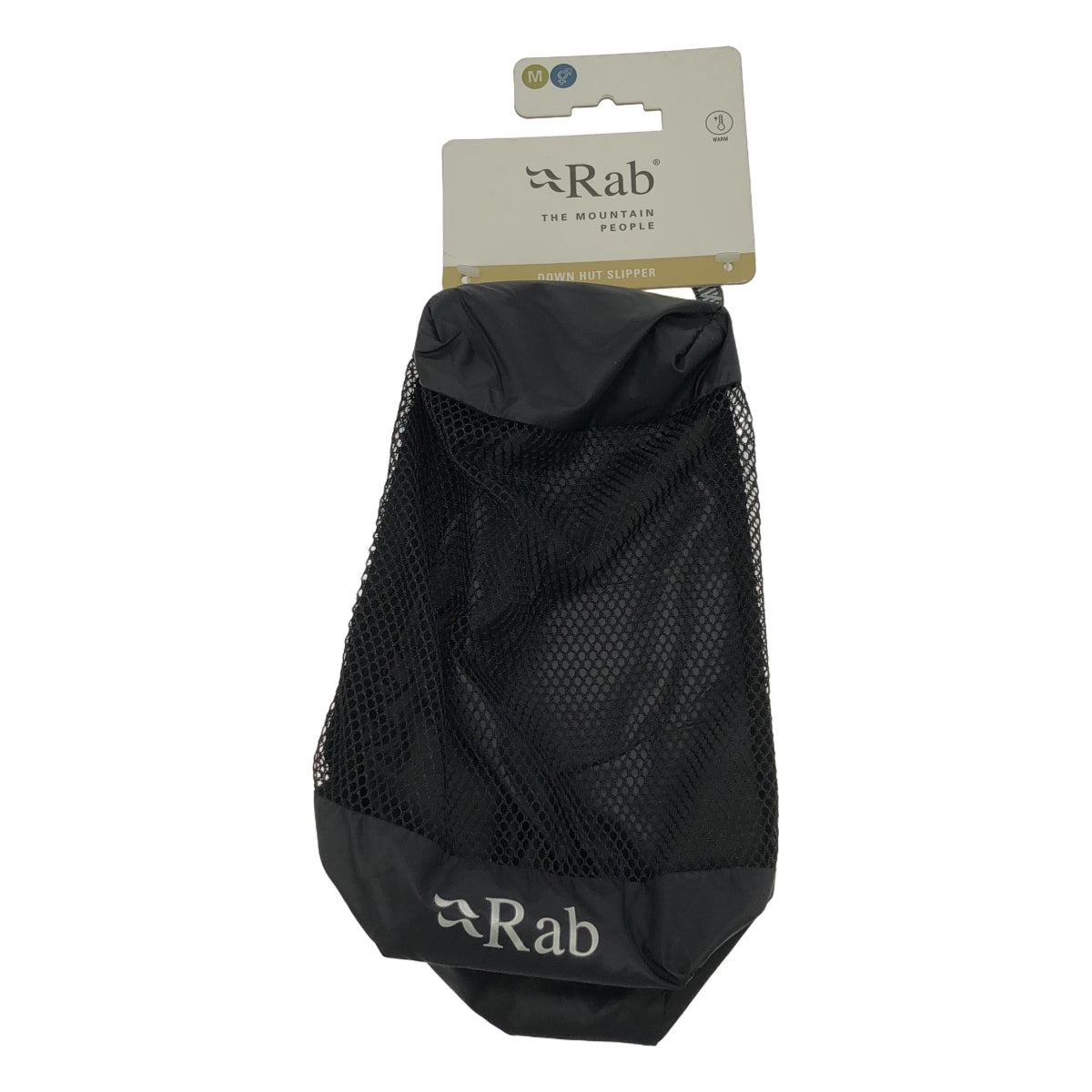 [全新] 拉布 |羽絨小屋拖鞋帳篷鞋 | M |深灰胡桃木色 / 黃色 |男士