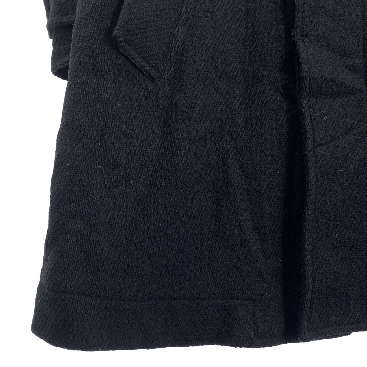 Y's / Y's Yohji Yamamoto | 羊毛粗花呢大衣 | 尺寸 2 | 黑色 | 女款