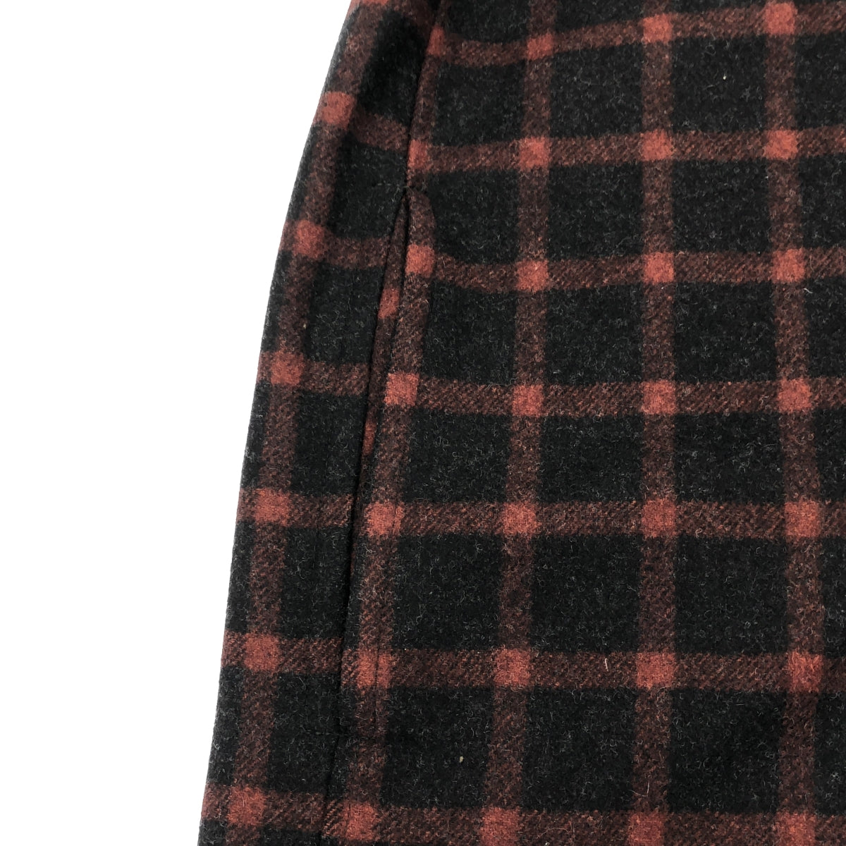 Drawer / ドゥロワー | ウール ポケット付き プルオーバー シャツ ワンピース | 36 | ブラック/ボルドー | レディース