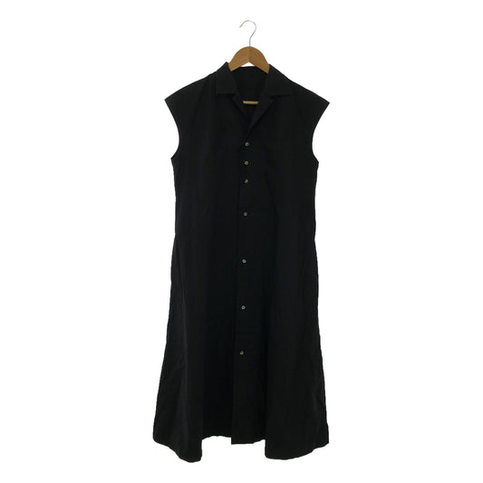 the last flower of the afternoon | Sleeveless shirt dress | Black | Women's