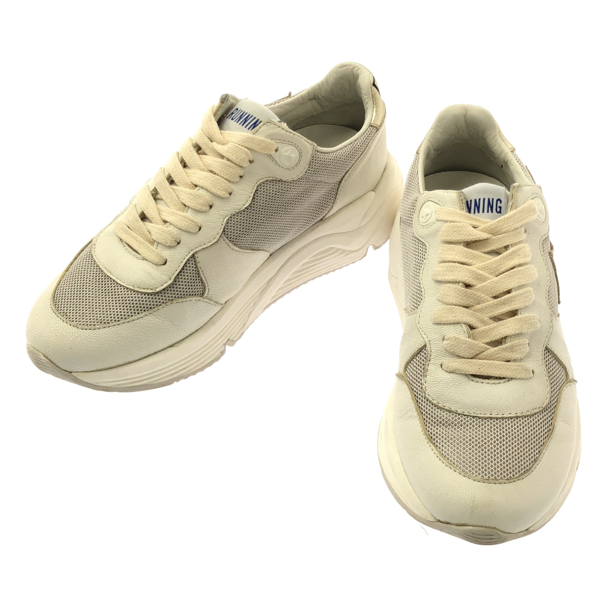 金鵝 | 跑步鞋 | 皮革Logo低筒運動鞋 | 36碼 | 白色 | 女款