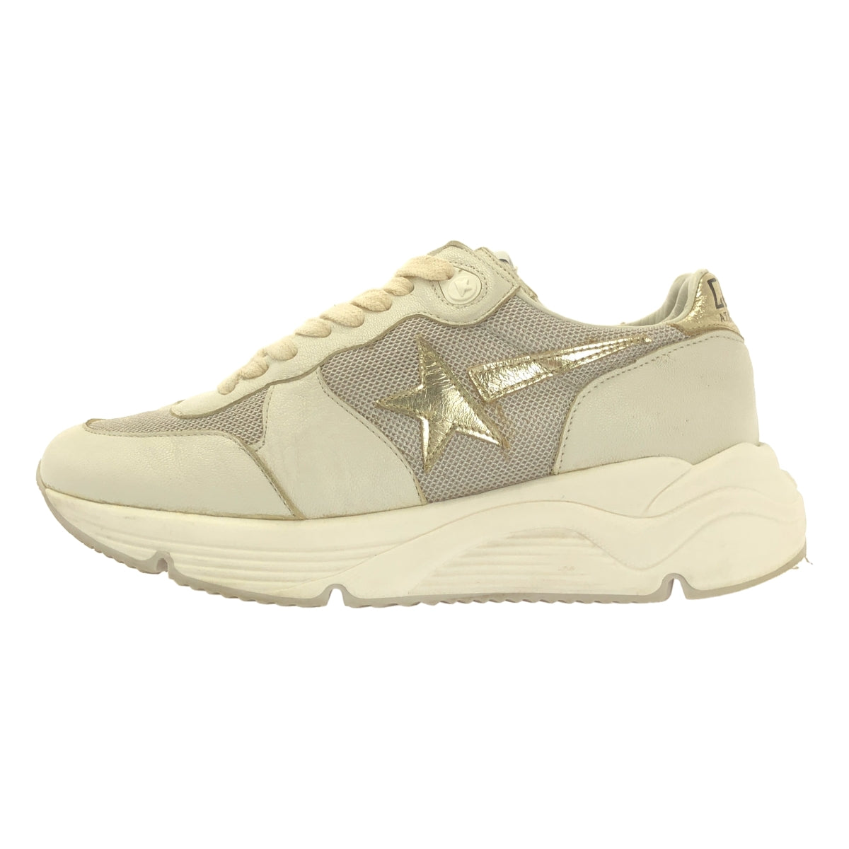 金鵝 | 跑步鞋 | 皮革Logo低筒運動鞋 | 36碼 | 白色 | 女款