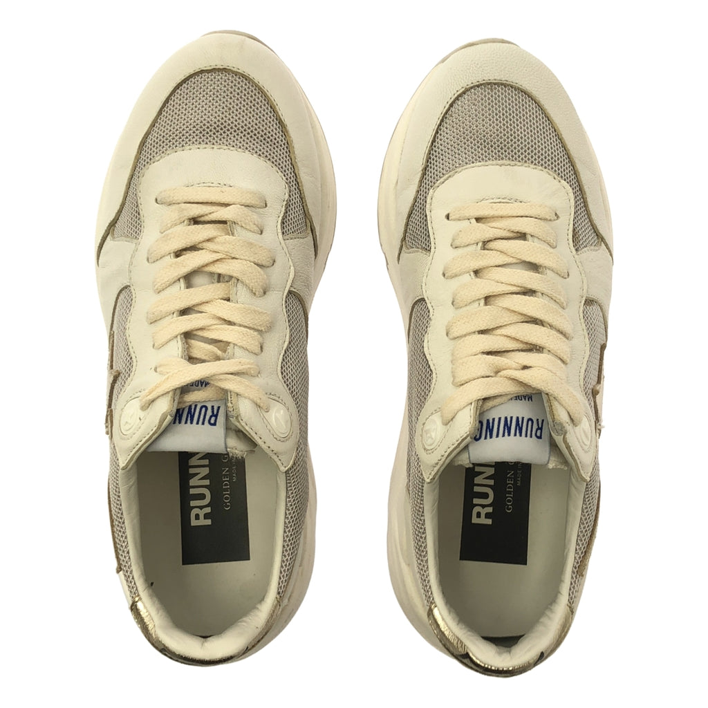 金鵝 | 跑步鞋 | 皮革Logo低筒運動鞋 | 36碼 | 白色 | 女款