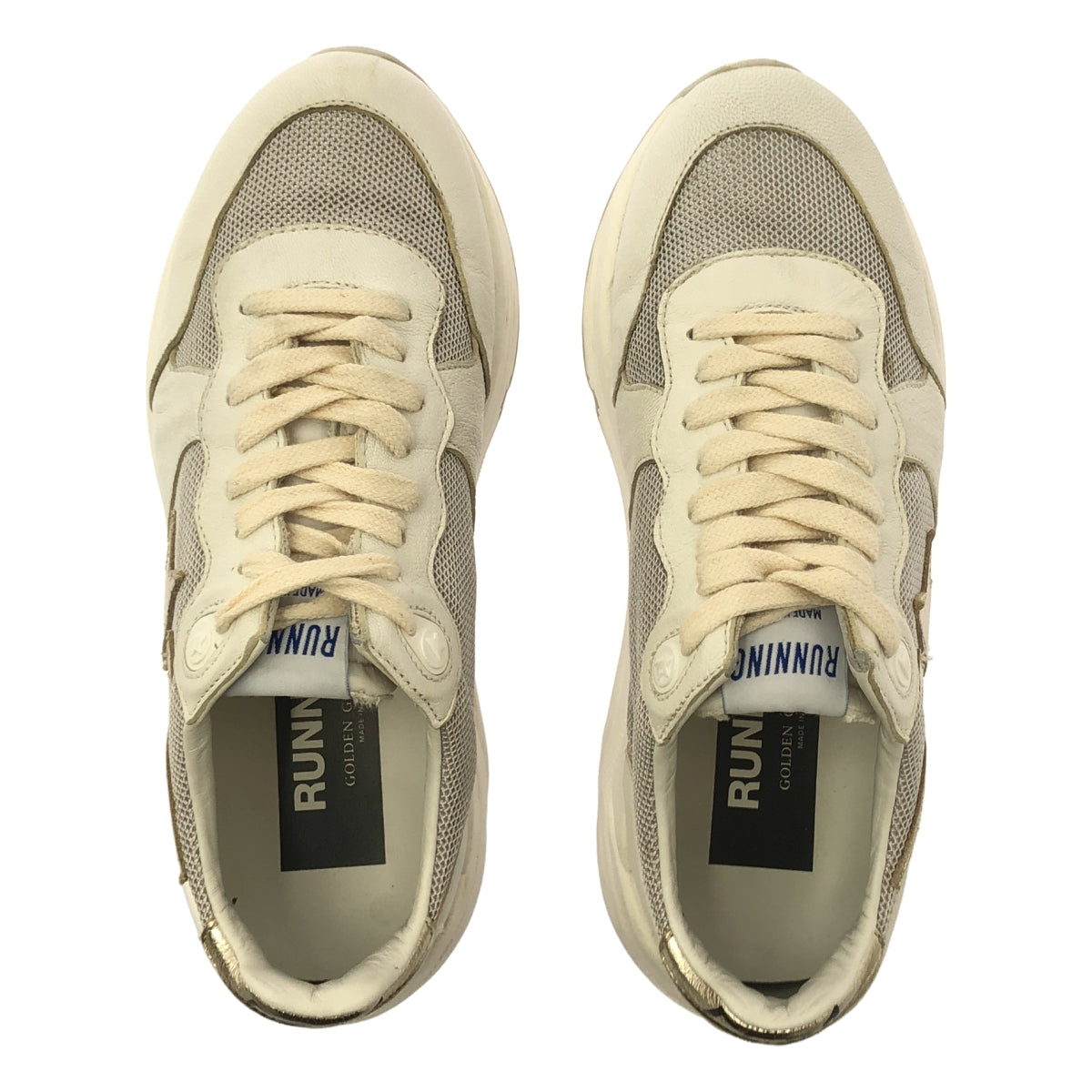 金鵝 | 跑步鞋 | 皮革Logo低筒運動鞋 | 36碼 | 白色 | 女款