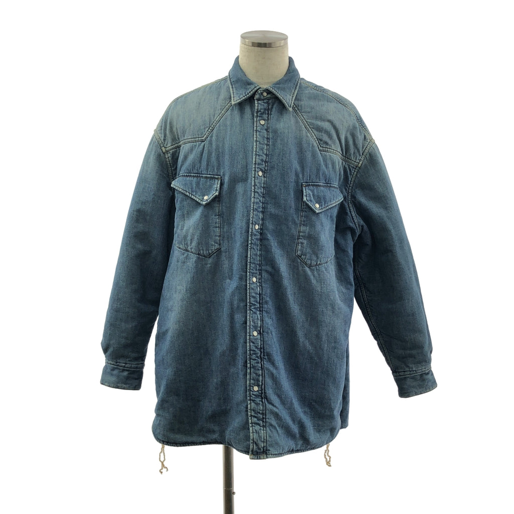 Maison Margiela / 메종 마르젤라 | 2019AW | DENIM SHIRT BLOUSON / 안솜 오버 실루엣 웨스턴 데님 셔츠 재킷 / 총 안감 | 40 | 남성