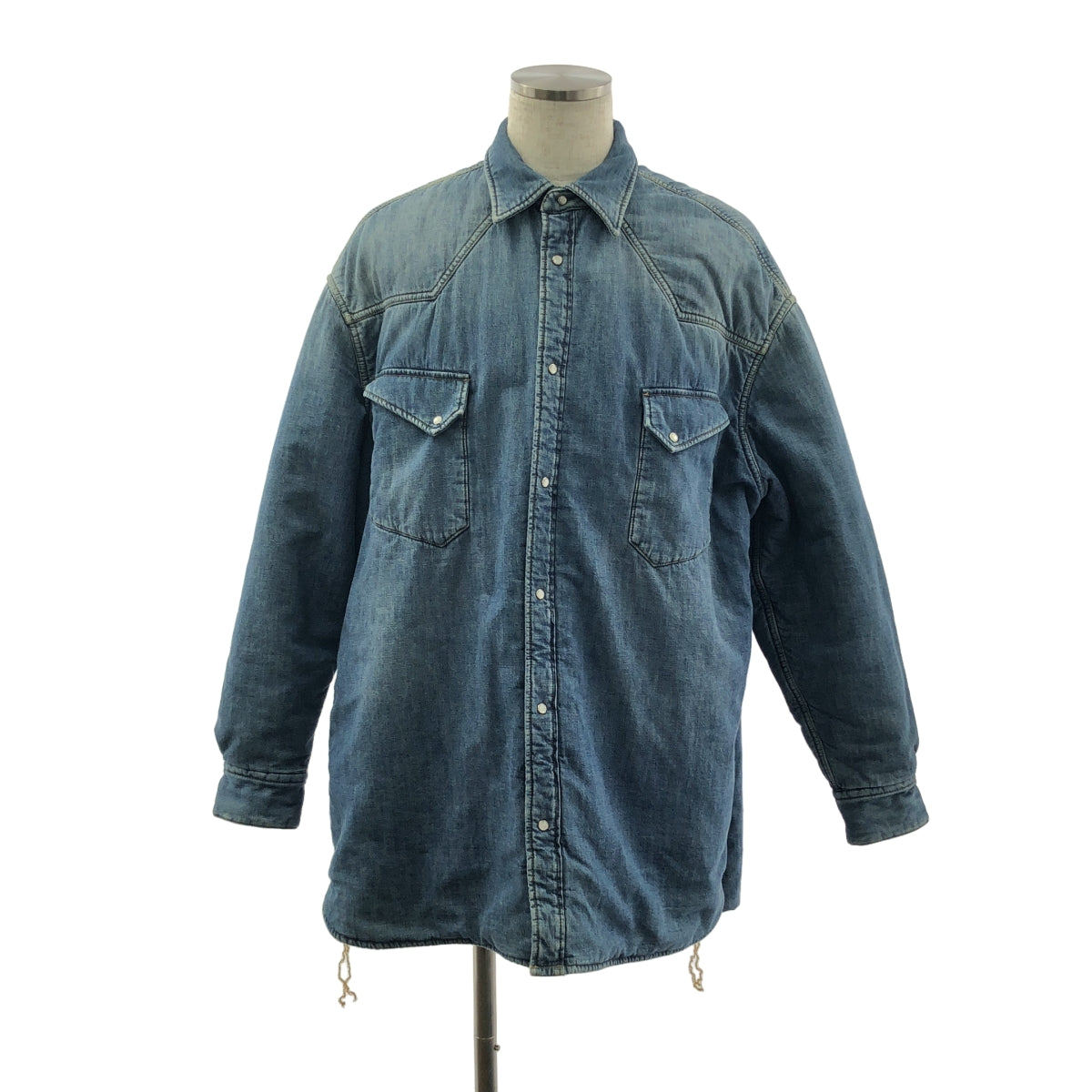 Maison Margiela / 메종 마르젤라 | 2019AW | DENIM SHIRT BLOUSON / 안솜 오버 실루엣 웨스턴 데님 셔츠 재킷 / 총 안감 | 40 | 남성