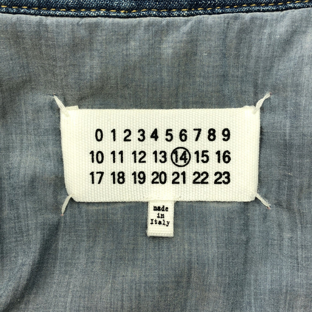 Maison Margiela / 메종 마르젤라 | 2019AW | DENIM SHIRT BLOUSON / 안솜 오버 실루엣 웨스턴 데님 셔츠 재킷 / 총 안감 | 40 | 남성