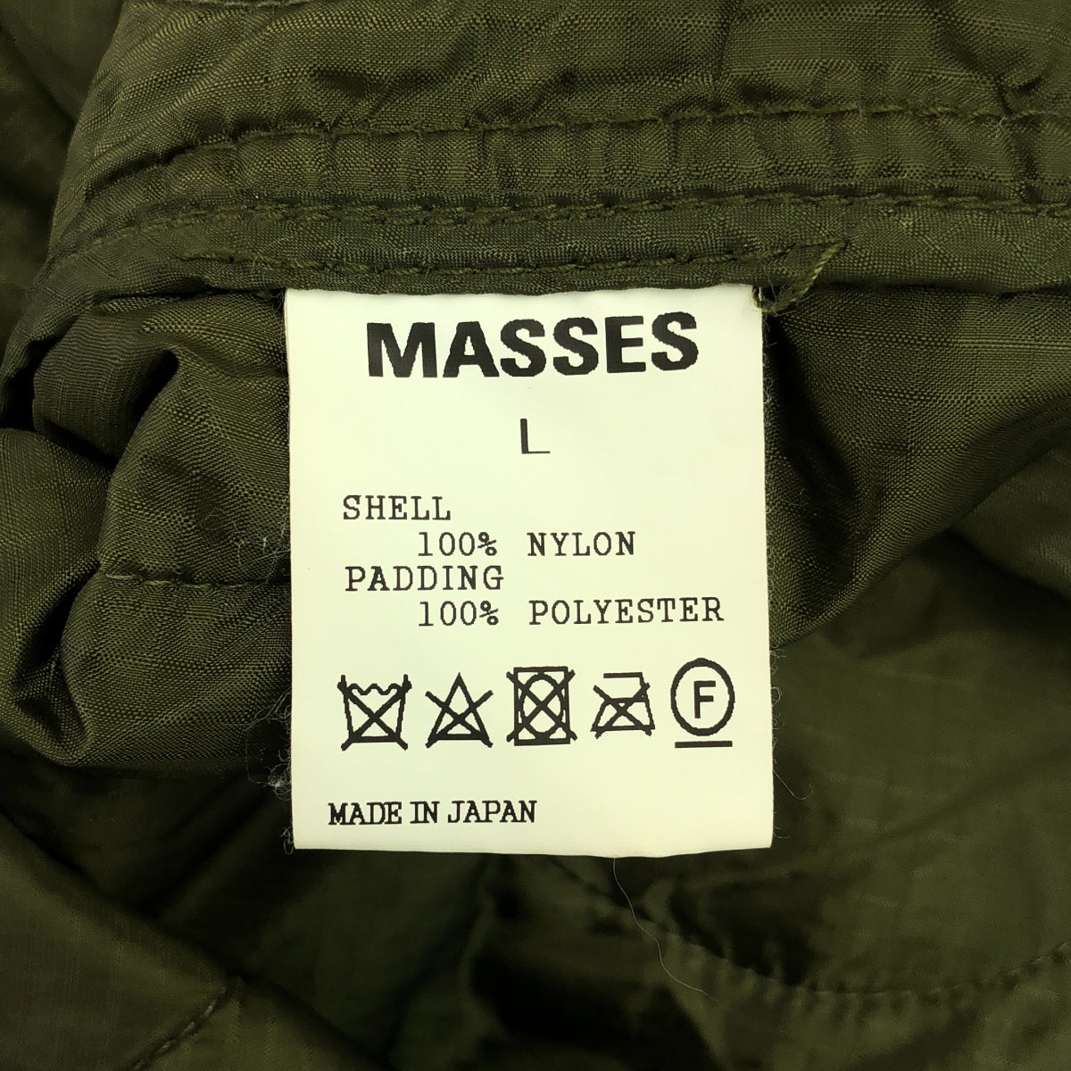 MASSES / 마시스 | QUILT COACH JACKET 퀼팅 코치 재킷 | L | 카키 | 남성