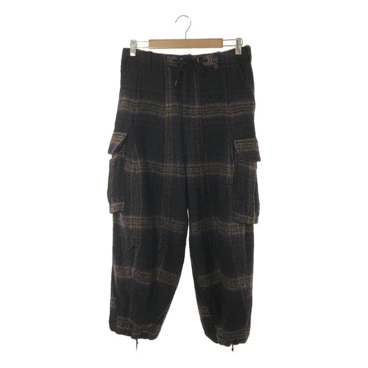 【미품】 Needles / 니들스 | HD Pant - BDU/ Wool Shaggy Plaid / 울 와이드 히자델 팬츠 | XS | 브라운/퍼플계 | 남성