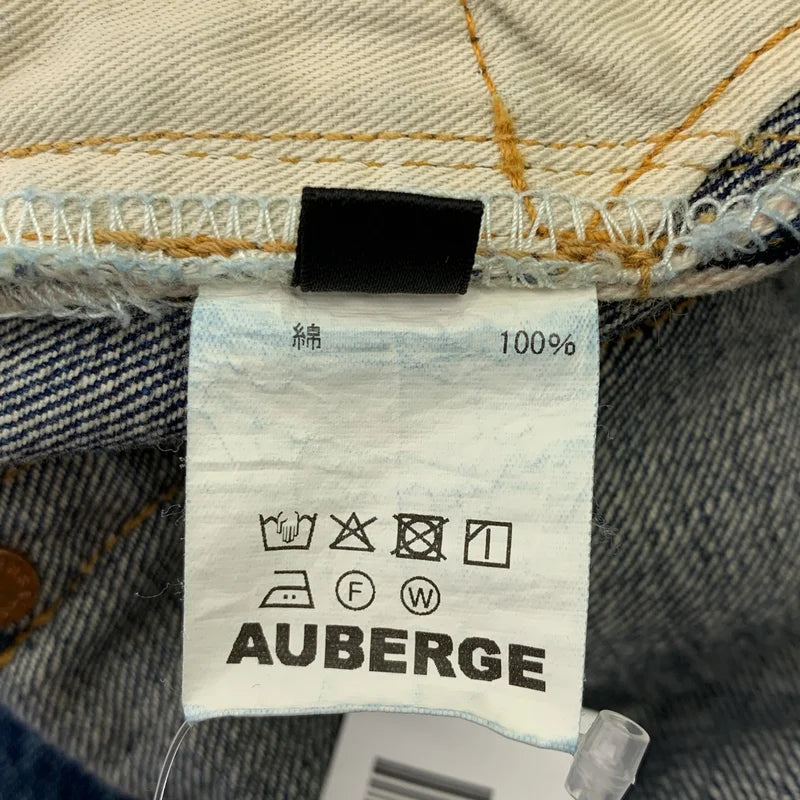 AUBERGE / オーベルジュ | ALTERNA / クラッシュ加工 ワイド デニムパンツ | 42 | メンズ