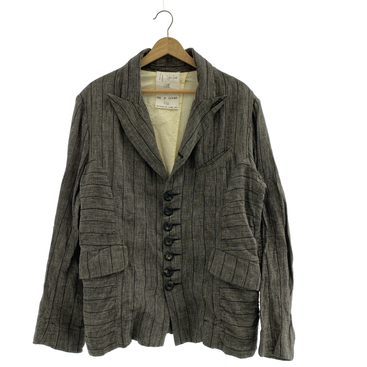 JOHN ALEXANDER SKELTON / 존 알렉산더 스켈레톤 | stripe jacket / 스트라이프 싱글 브레스트 재킷 | XS | 남성
