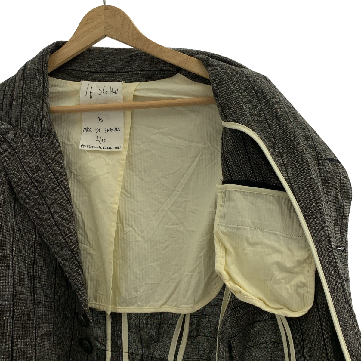 JOHN ALEXANDER SKELTON / 존 알렉산더 스켈레톤 | stripe jacket / 스트라이프 싱글 브레스트 재킷 | XS | 남성