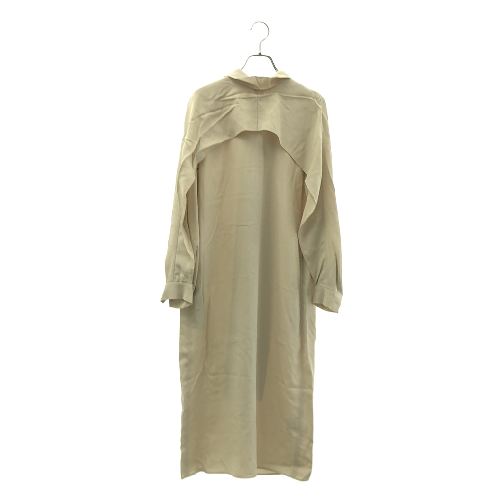 VERMEIL par iena / ヴェルメイユパーイエナ | 2023AW | ポプリンフリルボウワンピース / インナー付き | 36 | レディース