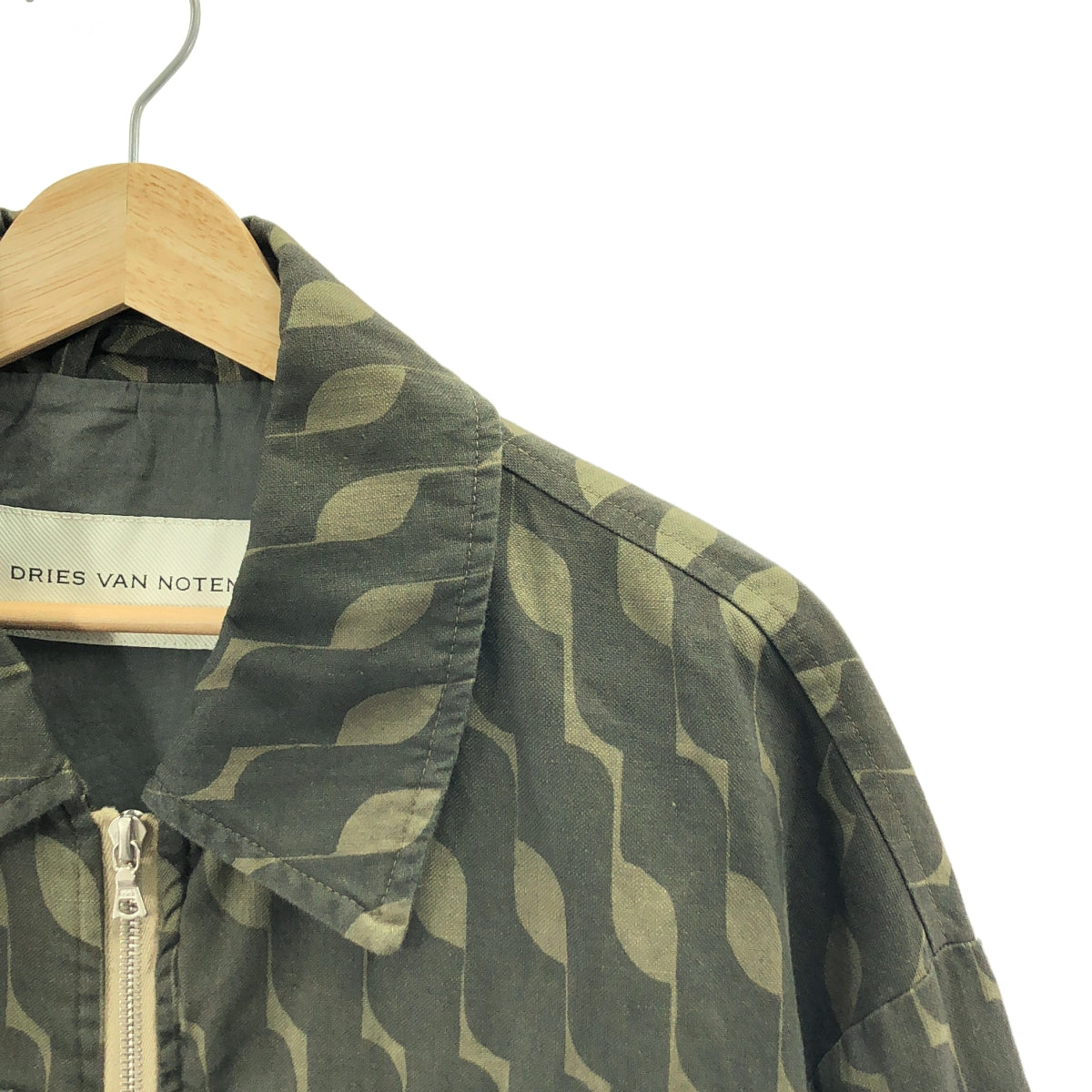 [狀況極佳] DRIES VAN NOTEN | 2024 春夏 | 套染圖案印花外套 | M碼 | 卡其色 | 男款