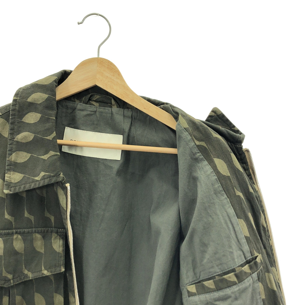 [狀況極佳] DRIES VAN NOTEN | 2024 春夏 | 套染圖案印花外套 | M碼 | 卡其色 | 男款