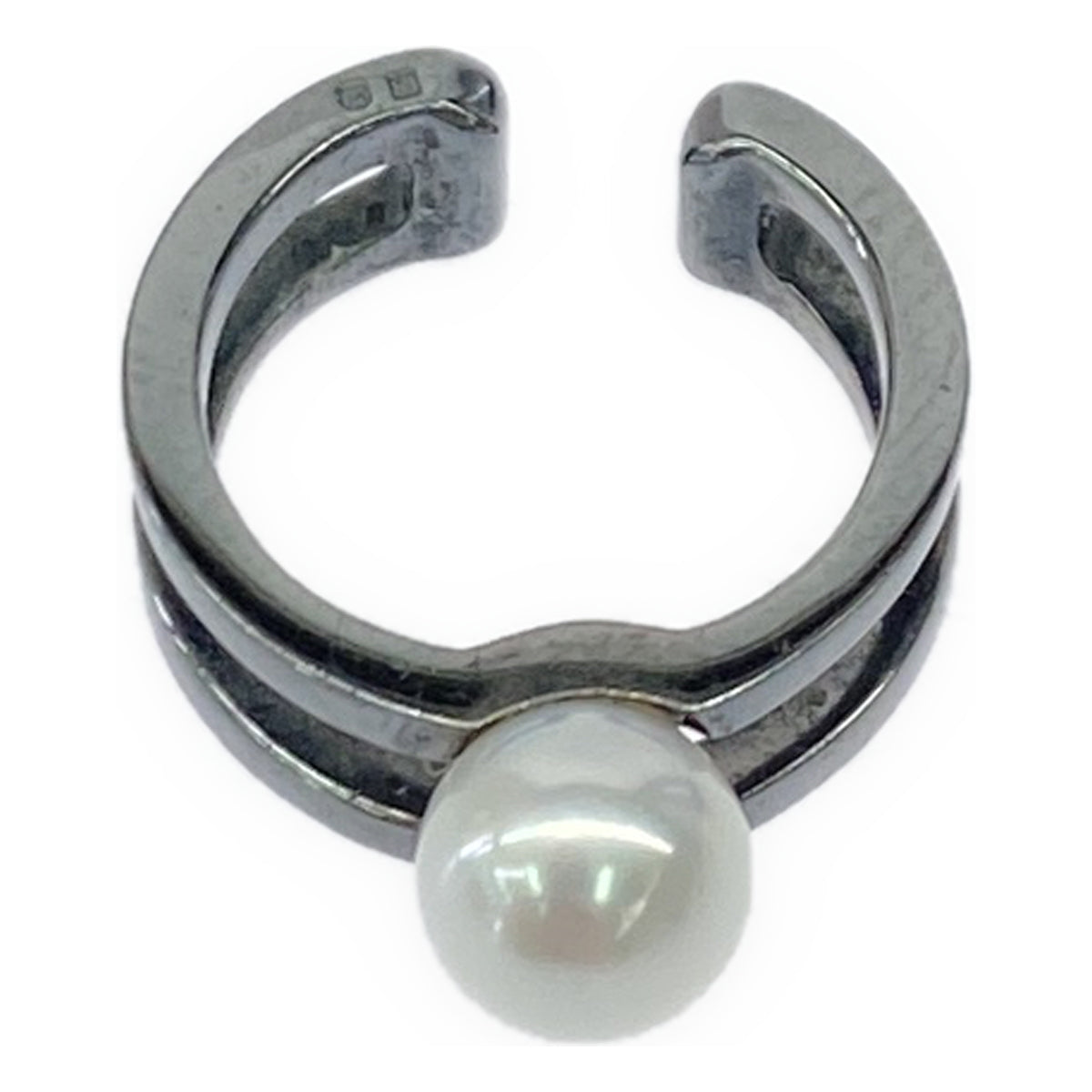 MIKIMOTO / 미키모토 | PASSIONNOIR 진주 이어 커프 | 블랙 / 화이트 | 여성