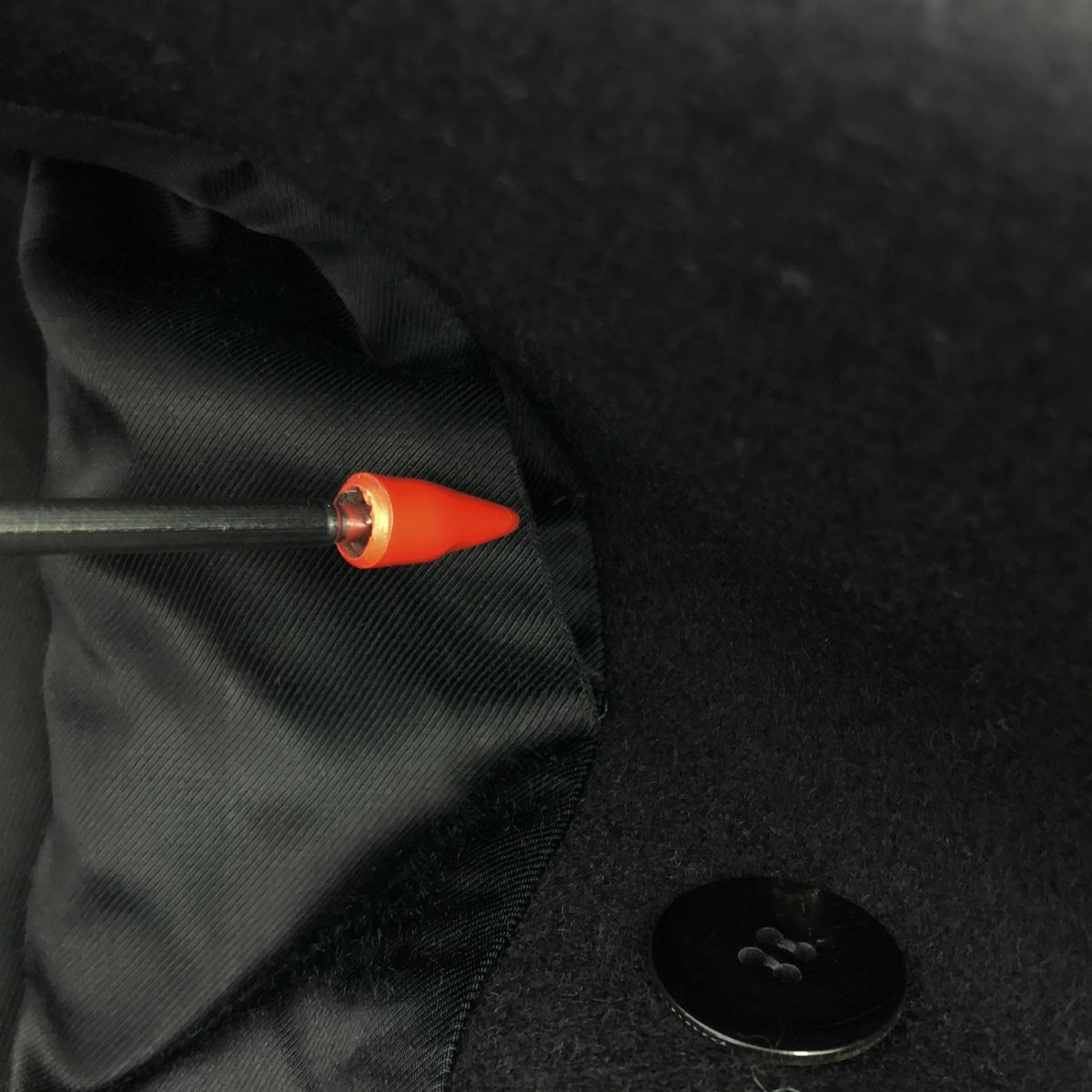 SAINT LAURENT PARIS / サンローランパリ | ウール 金釦 ダブル Pコート | ブラック | メンズ