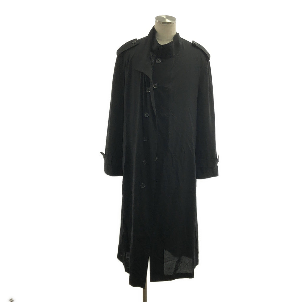 山本耀司 (YOHJI YAMAMOTO) 男裝 | 2022春夏系列 | 人造絲不對稱大衣 | 1碼 | 男士