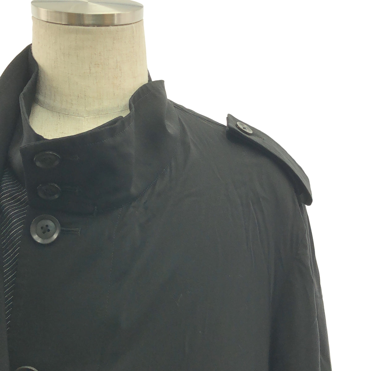 山本耀司 (YOHJI YAMAMOTO) 男裝 | 2022春夏系列 | 人造絲不對稱大衣 | 1碼 | 男士