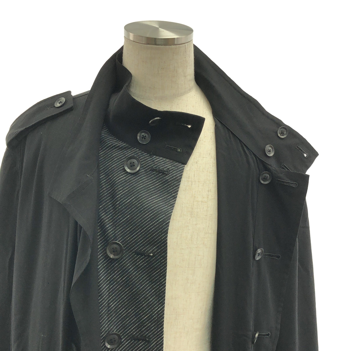 山本耀司 (YOHJI YAMAMOTO) 男裝 | 2022春夏系列 | 人造絲不對稱大衣 | 1碼 | 男士