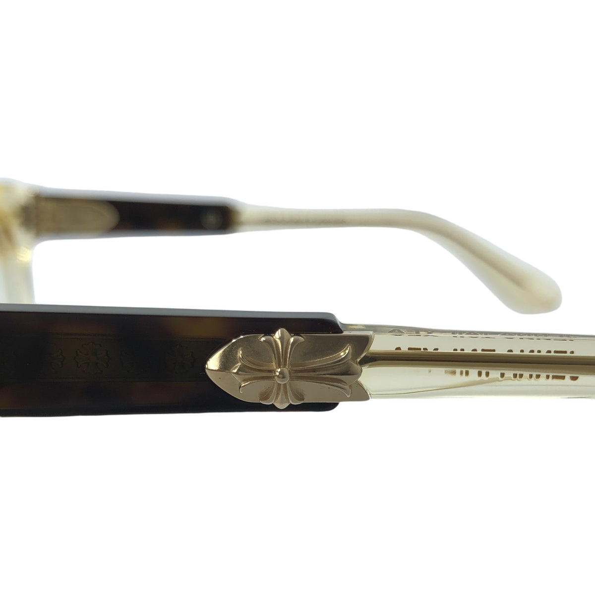 CHROME HEARTS / クロムハーツ | JENNA TAIL YEA ウェリントン サングラス メガネ アイウェア 眼鏡 | 49□23-142 | クリア/ゴールド/ブラウン