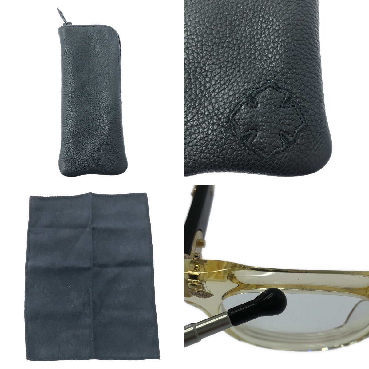 CHROME HEARTS / クロムハーツ | JENNA TAIL YEA ウェリントン サングラス メガネ アイウェア 眼鏡 | 49□23-142 | クリア/ゴールド/ブラウン