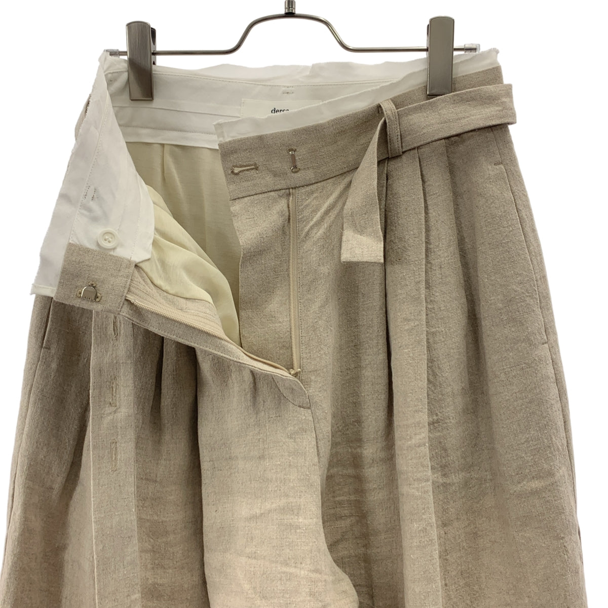 deres / 델레스 | Sage floating linen pants 시어 레이어 린넨 팬츠 / 메탈 버튼 | 2 |