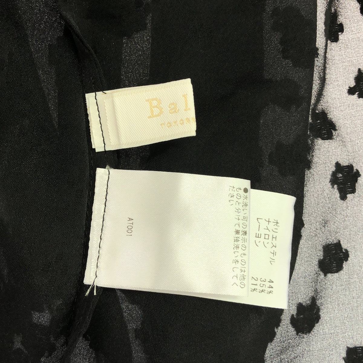 Tomorrowland BALLSEY | 2024SS | 圓點花朵提花寬鬆褶皺套頭衫 | 36 | 黑色 | 女款