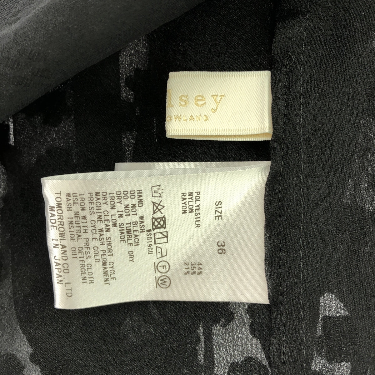 Tomorrowland BALLSEY | 2024SS | 圓點花朵提花寬鬆褶皺套頭衫 | 36 | 黑色 | 女款