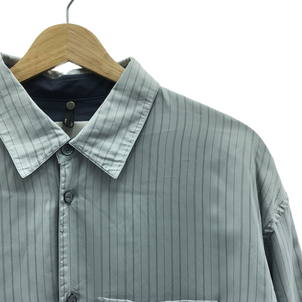 【美品】  OAMC / オーエーエムシー | HENRY SHIRTSTRIPED ストライプシャツ | S | ライトブルー | メンズ